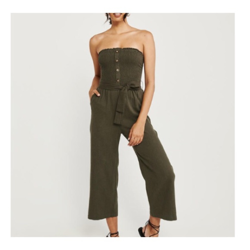 Abercrombie & Fitch Smocked Jumpsuit